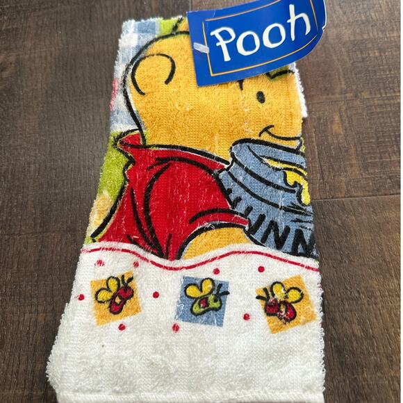Vintage Disney Winnie the Pooh Kitchen Hand Towel Hanging Honey Pot & Bees - Picture 5 of 6